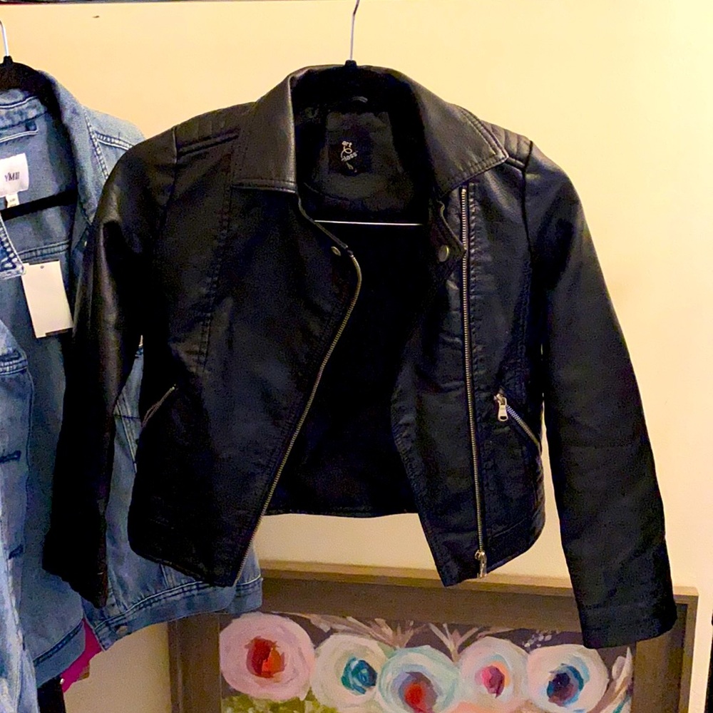 Girls Faux Leather Jacket